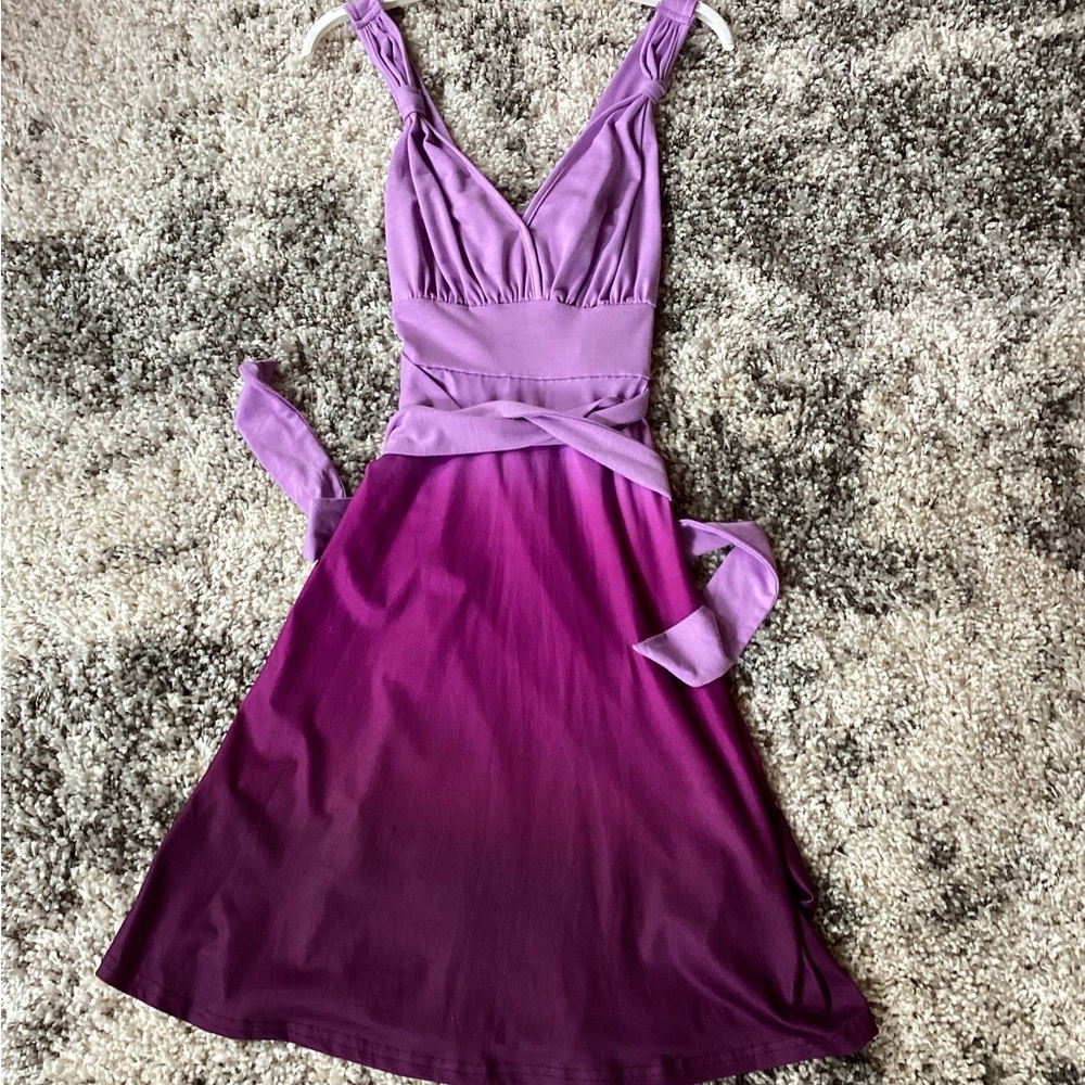 Purple Ombre Sleeveless Sundress